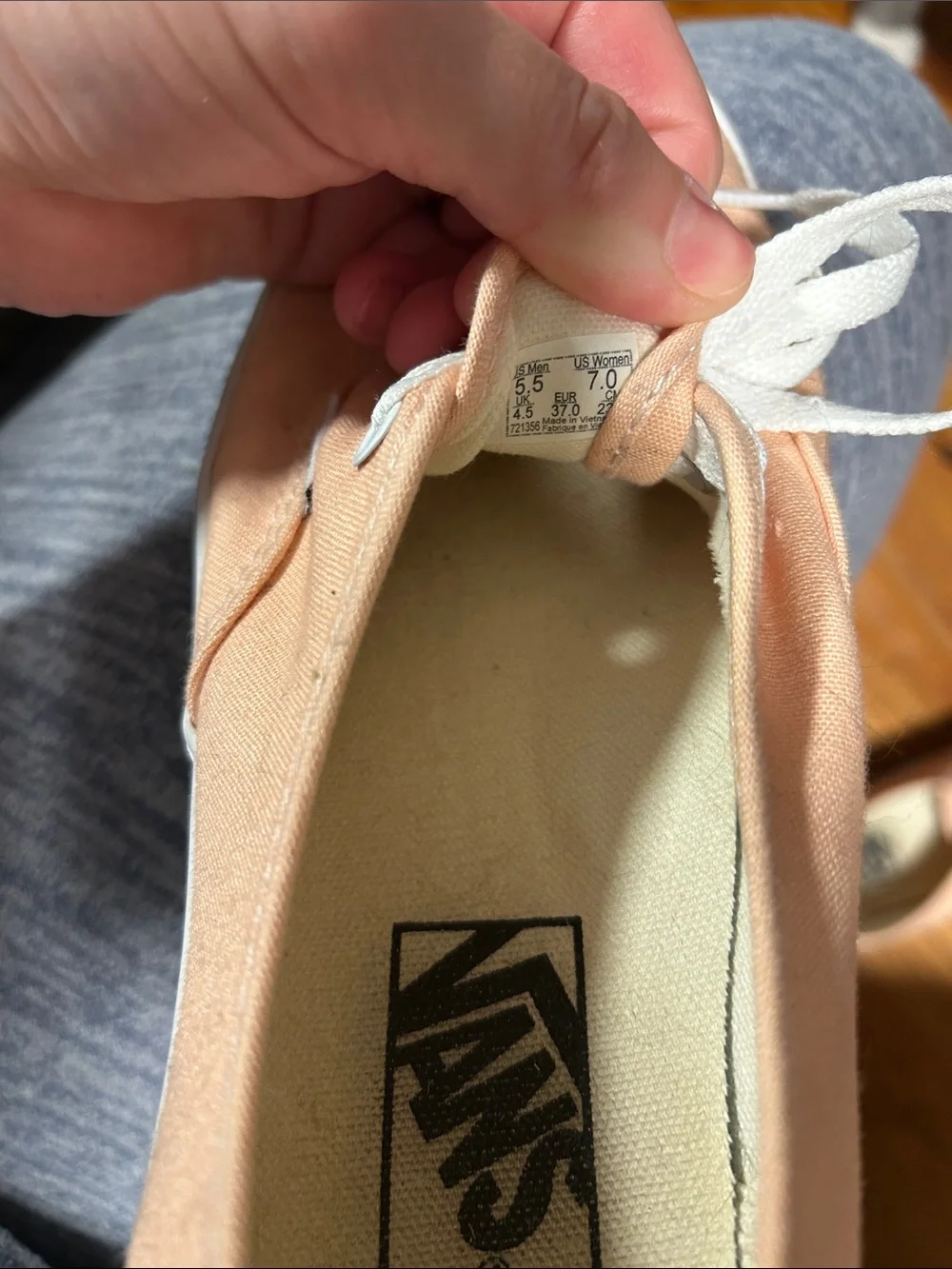 Vans Peach Canvas Low-Top Sneakers